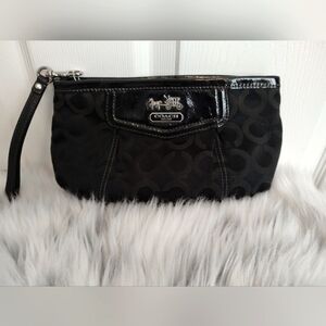 Coach large clutch wristlet wallet EUC